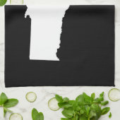 バーモント（白と黒） キッチンタオル (折り畳み)