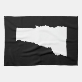 バーモント（白と黒） キッチンタオル
