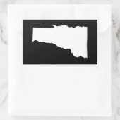 バーモント(白と黒) 長方形シール (バッグ)