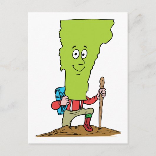 バーモントVTハイカーヴィンテージ旅行お土産 ポストカード (正面)