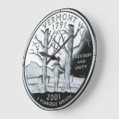 バーモンフェイクト州クオータークロック ラージ壁時計 (傾斜)