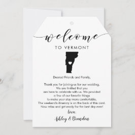 バーモ結婚ントの歓迎ラベル、手紙、旅程