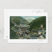 バーユクの町と山の空撮 - アイダホ州バーユク ポストカード (正面/裏面)