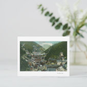 バーユクの町と山の空撮 - アイダホ州バーユク ポストカード (スタンド正面)