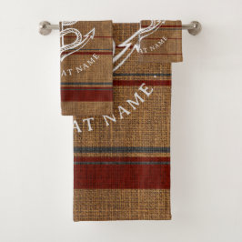 バーラエレガントップいかり航海のボートネームカスタム バスタオルセット