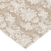 バーラップおよびレースのつぼのテーブルのランナー ショートテーブルランナー (コーナー)