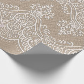 バーラップおよびレースの包装紙 ラッピングペーパー (角)