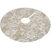 バーラップおよびレースの木のスカート ブラッシュドポリエステルツリースカート (アングル)