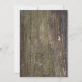 バーラップとウッド、素朴誕生日 招待状 (裏面)