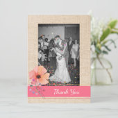 バーラップとコーラルピ結婚ンクのサンキューカード サンキューカード (スタンド正面)