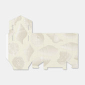 バーラップとシーシェルビーチ結婚式優先テントボックス フェイバーボックス (折り畳みなし)