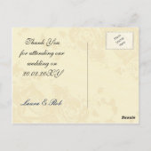 バーラップとネイビーのブルーバラメイスン感謝していジャーユー ポストカード (裏面)