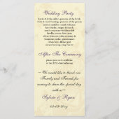 バーラップとパープルバラメイソンのjar結婚式場 プログラム (裏面)