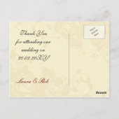 バーラップとレッドローズのメイスン感謝していジャー ポストカード (裏面)