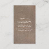 バーラップとレースとストリングラ素朴イト 名刺 (裏面)