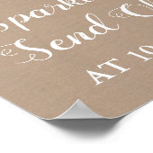 バーラップとレースのスパークラー送信サインポスター ポスター (角)