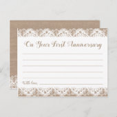 バーラップとレースのタイムカプセルカー素朴ド ポストカード (正面/裏面)