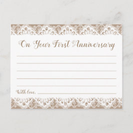 バーラップとレースのタイムカプセルカー素朴ド ポストカード