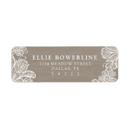 バーラップとレースの住所 シール