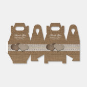 バーラップとレースの国素朴の結婚式 フェイバーボックス (折り畳みなし)