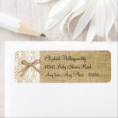 バーラップとレースの外観 ラベル (インサイチュ)