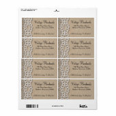 バーラップとレースの素朴住所 シール (フルシート)