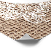 バーラップとレースの赤ちゃんシャワーポスター ポスター (角)