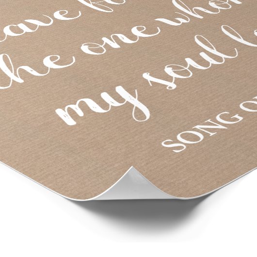 バーラップとレース私の魂が愛しているものを見つけた ポスター (角)