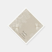 バーラップとレース素朴のナ結婚プキン スタンダードカクテルナプキン (角)