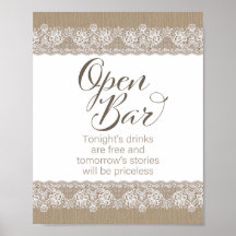 バーラップとレース素朴の結婚ブライダルシャワー標識