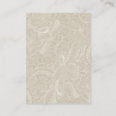 バーラップとレース素朴ウェディングRSVP エンクロージャーカード (裏面)