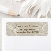 バーラップとレース素朴 ラベル (インサイチュ)