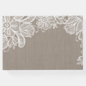 バーラップとレース結婚ズ ゲストブック (裏面)