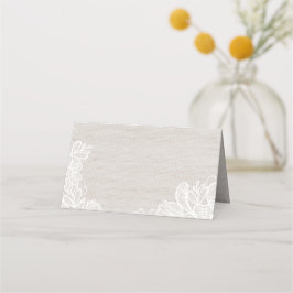 バーラップとレース プレイスカード