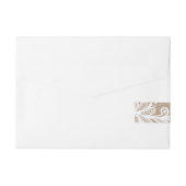 バーラップとレース ラップアラウンド宛名ラベル (裏面)