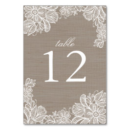 バーラップとレ結婚ースのテーブル番号 テーブルナンバー