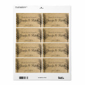 バーラップと樺の木ポーズウォーターボトルラベル ラベル (フルシート)