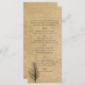 バーラップと樺の木ポ結婚スのメニュー メニュー (正面/裏面)