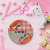 バーラップと赤歯蟹が沸騰するパーティー ペーパープレート (パーティー)