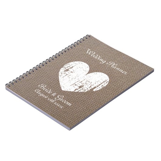 バーラップのウェディングプランナーのオルガナイザージャーナルノート ノートブック (左側)