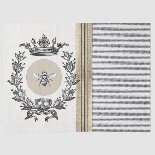 バーラップのカチカチ音をたてる蜂のティッシュペーパー 薄葉紙 (正面)