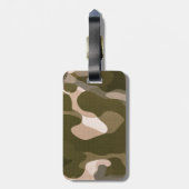 バーラップのカムフラージュのスタイルの星のラベル ラゲッジタグ (裏面縦)