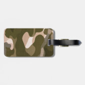 バーラップのカムフラージュのスタイルの星のラベル ラゲッジタグ (裏面横)