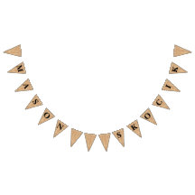 バーラップのジュートの旗布の"名前"の結婚式