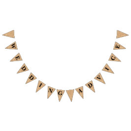 バーラップのジュートの旗布"結婚式アドバイス" バンティングフラッグ