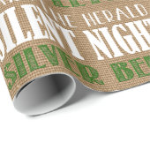 バーラップのタイポグラフィの素朴なクリスマスの包装紙 ラッピングペーパー (ロールコーナー)