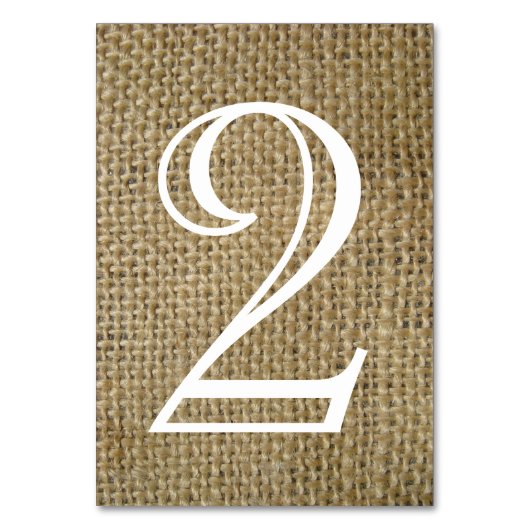 バーラップのテーブル数 テーブルナンバー (正面)