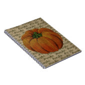 バーラップのノートのヴィンテージのカボチャ ノートブック (右側)