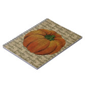 バーラップのノートのヴィンテージのカボチャ ノートブック (左側)