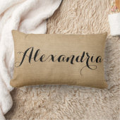 バーラップのパーソナライズな名前 ランバークッション (ブランケット)